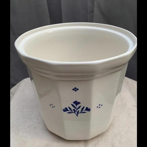 Vintage Pfaltzgraff White Blue Perennial Stoneware Cottage Collection Vase 2-506 - Picture 1 of 11